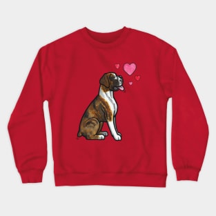 Boxer dog love (brindle) Crewneck Sweatshirt